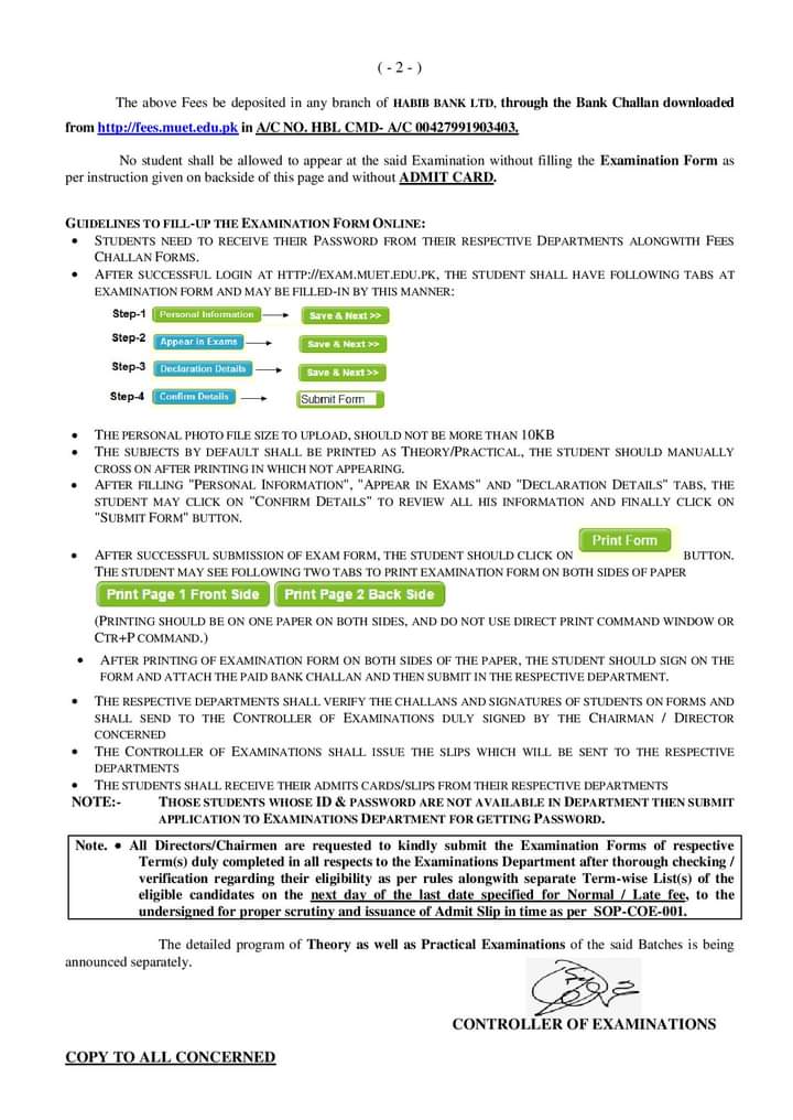 Circular Examination